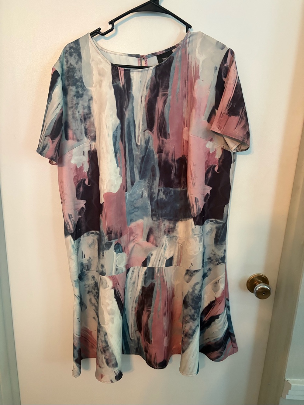 Mossimo Supply Co. Abstract Brushstroke Dress in Pink, Blue, White